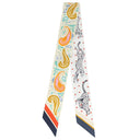 エルメス HERMES ツイリー ジョーヌスクル×オレンジ×グリーン シルク スカーフ 【GUEPARDE BANDANA/チーターバンダナ】