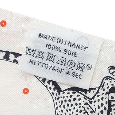 エルメス HERMES ツイリー ジョーヌスクル×オレンジ×グリーン シルク スカーフ 【GUEPARDS BANDANA MULT/チーター バンダナ】