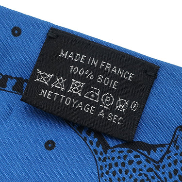 エルメス HERMES ツイリー ブルーシエル×ジョーヌヴィフ×レッド シルク スカーフ 【GUEPARDE BANDANA/チーター バンダナ】