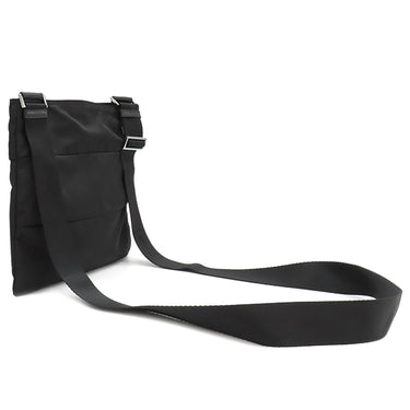 プラダ PRADA 三角ロゴ BT0741 ブラック ナイロン ショルダーバッグ シルバー金具 黒