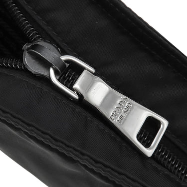 プラダ PRADA 三角ロゴ BT0741 ブラック ナイロン ショルダーバッグ シルバー金具 黒