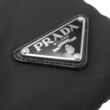 プラダ PRADA 三角ロゴ BT0741 ブラック ナイロン ショルダーバッグ シルバー金具 黒
