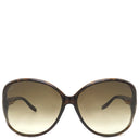 グッチ GUCCI インターロッキング ハートロゴ バタフライシェイプ 62□13 GG3525KS ブラウン プラスチック サングラス ゴールド金具 茶 アジアンフィット