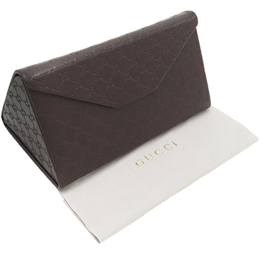 グッチ GUCCI インターロッキング ハートロゴ バタフライシェイプ 62□13 GG3525KS ブラウン プラスチック サングラス ゴールド金具 茶 アジアンフィット