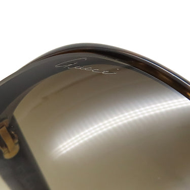 グッチ GUCCI インターロッキング ハートロゴ バタフライシェイプ 62□13 GG3525KS ブラウン プラスチック サングラス ゴールド金具 茶 アジアンフィット