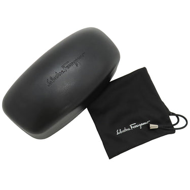 サルヴァトーレ・フェラガモ Salvatore Ferragamo オーバル 59□16 SF713SA ブラック プラスチック サングラス ゴールド金具 黒 アジアンフィット