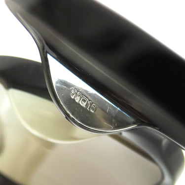 サルヴァトーレ・フェラガモ Salvatore Ferragamo オーバル 59□16 SF713SA ブラック プラスチック サングラス ゴールド金具 黒 アジアンフィット