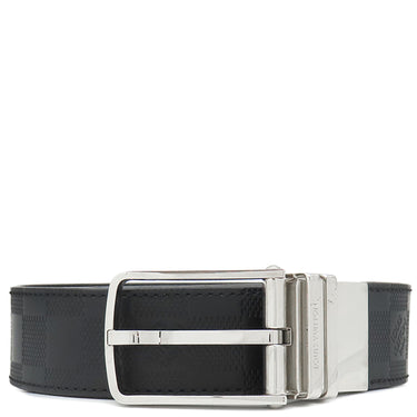 ルイヴィトン LOUIS VUITTON サンチュール ボストン 85/34 M9674 ノワール ダミエアンフィニ #85 ベルト シルバー金具 黒