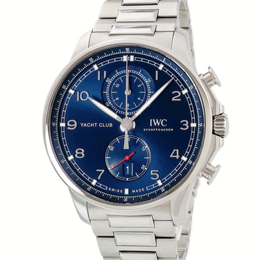 腕時計 IWC IWC ポルトギーゼ ヨットクラブ クロノグラフ IW390701 自動巻き メンズ ブルー 青 デイト スモールセコンド