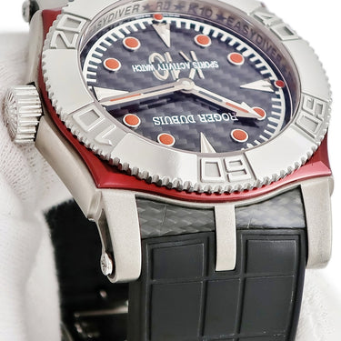 腕時計 ロジェデュブイ ROGER DUBUIS シンパシー イージーダイバー SE46.14.7 自動巻き メンズ ブラック レッド 逆回転防止ベゼル 限定