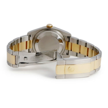 腕時計 ロレックス ROLEX デイトジャスト ターノグラフ 116263 自動巻き メンズ D番 K18YG×SS コンビ ホワイト バー 緑針 日本限定