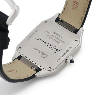 腕時計 カルティエ Cartier サントス デュモン LM WSSA0046 手巻き メンズ レディース ブラックラッカー 黒 スクエア ローマン