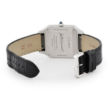 腕時計 カルティエ Cartier サントス デュモン LM WSSA0046 手巻き メンズ レディース ブラックラッカー 黒 スクエア ローマン