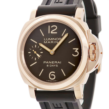 腕時計 パネライ PANERAI ルミノール マリーナ 8デイズ オロロッソ 44mm PAM00511 P番 手巻き メンズ P番 K18RG無垢 ブラウン 限定