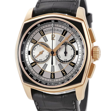 腕時計 ロジェデュブイ ROGER DUBUIS モネガスク クロノグラフ DBMG0004 自動巻き メンズ K18PG無垢 シルバー タキメーター