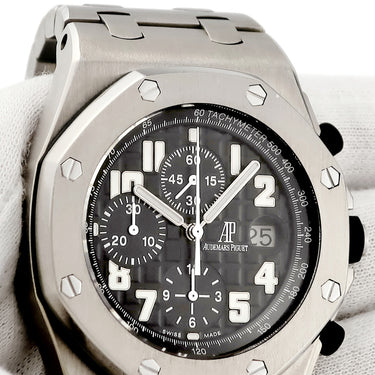 腕時計 オーデマピゲ AUDEMARS PIGUET ロイヤルオーク オフショア クロノグラフ 25721TI.OO.1000TI.06.A 自動巻き メンズ ブラック デイト