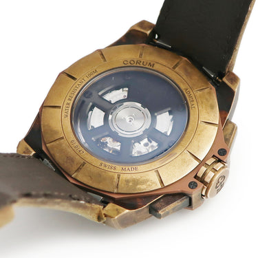 腕時計 コルム CORUM アドミラルズカップ クロノグラフ 116.200.53/0F62 AW01 自動巻き メンズ ブロンズ 12角形 ウッド 信号旗