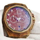 腕時計 コルム CORUM アドミラルズカップ クロノグラフ 116.200.53/0F62 AW01 自動巻き メンズ ブロンズ 12角形 ウッド 信号旗