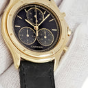 腕時計 カルティエ Cartier クーガー LM クロノリフレックス W3500851 クオーツ メンズ レディース K18YG無垢 ブラック 黒 デイト