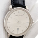 腕時計 ハリーウィンストン Harry Winston ミッドナイト 450MA42WLW 自動巻き メンズ K18WG無垢 デイト シルバー バー ラウンド