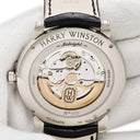 腕時計 ハリーウィンストン Harry Winston ミッドナイト 450MA42WLW 自動巻き メンズ K18WG無垢 デイト シルバー バー ラウンド