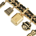 腕時計 シャネル CHANEL プルミエール チャーム クチュール H9859 クオーツ レディース ブラック 黒 チェーン 編み込み 限定