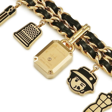 腕時計 シャネル CHANEL プルミエール チャーム クチュール H9859 クオーツ レディース ブラック 黒 チェーン 編み込み 限定