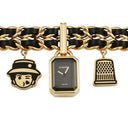 腕時計 シャネル CHANEL プルミエール チャーム クチュール H9859 クオーツ レディース ブラック 黒 チェーン 編み込み 限定