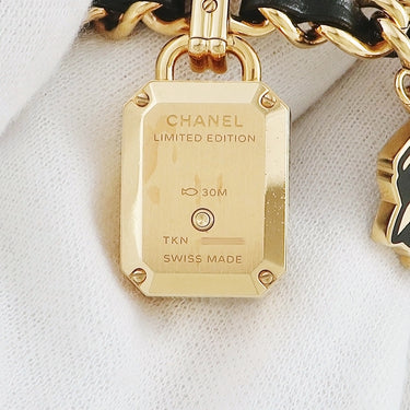 腕時計 シャネル CHANEL プルミエール チャーム クチュール H9859 クオーツ レディース ブラック 黒 チェーン 編み込み 限定