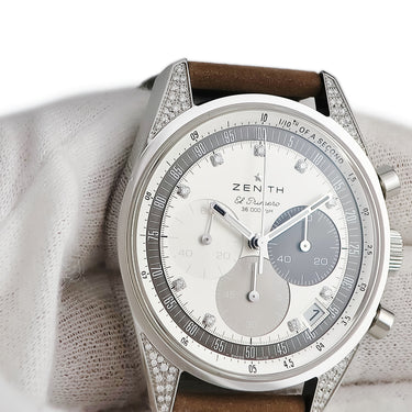 腕時計 ゼニス ZENITH クロノマスター オリジナル 16.3200.3600/03.C906 自動巻き メンズ レディース 純正ダイヤ デイト シルバー