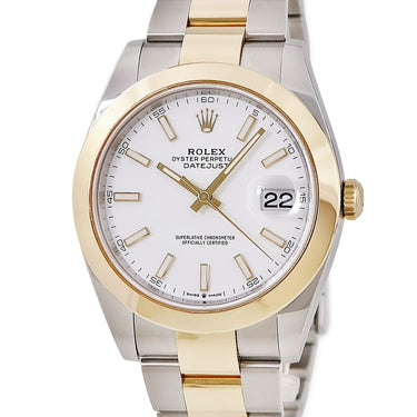 腕時計 ロレックス ROLEX デイトジャスト 41 126303 ランダム番 自動巻き メンズ ランダム番 K18YGxSS コンビ ホワイト オイスターブレス