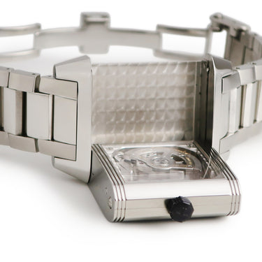 腕時計 ジャガールクルト JAEGER LECOULTRE レベルソ スクアドラ ホームタイム Q700867P 自動巻き メンズ ブラック デイト GMT