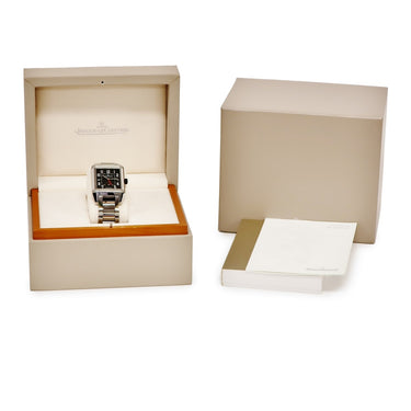 腕時計 ジャガールクルト JAEGER LECOULTRE レベルソ スクアドラ ホームタイム Q700867P 自動巻き メンズ ブラック デイト GMT