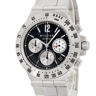 腕時計 ブルガリ BVLGARI ディアゴノ タキメトリック クロノグラフ CH40STA 自動巻き メンズ デイト タキメーター ブラック 黒