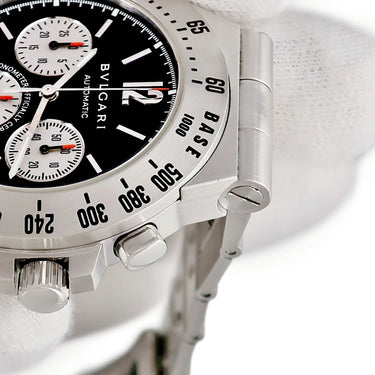 腕時計 ブルガリ BVLGARI ディアゴノ タキメトリック クロノグラフ CH40STA 自動巻き メンズ デイト タキメーター ブラック 黒