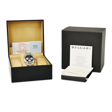 腕時計 ブルガリ BVLGARI ディアゴノ タキメトリック クロノグラフ CH40STA 自動巻き メンズ デイト タキメーター ブラック 黒