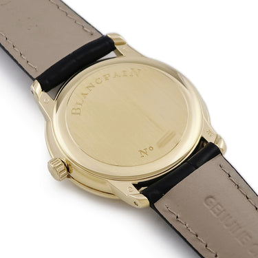 腕時計 ブランパン BLANCPAIN ニュークラシック パワーリザーブ 1106-1430-55 手巻き メンズ K18YG無垢 ブラック 黒 アラビア バー