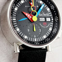 腕時計 アランシルベスタイン ALAIN SILBERSTEIN クロノバウハウス デイデイト KB111 自動巻き メンズ ブラック 黒 クロノグラフ 限定