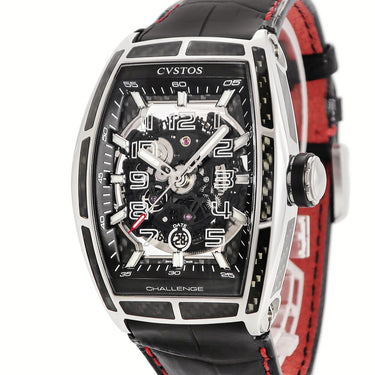 腕時計 クストス CVSTOS チャレンジ ジェットライナー2 カーボン CVT-JET2-CARBON 自動巻き メンズ トノウ スケルトン 限定