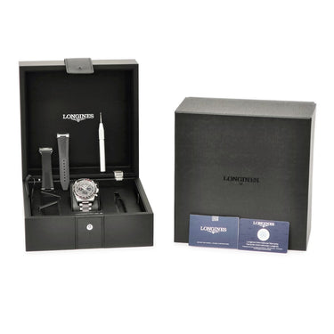 腕時計 ロンジン LONGINES コンクエスト クロノ スキーエディション 42mm L3.836.4.52.9 自動巻き メンズ アンスラサイト グレー 限定