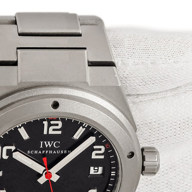 腕時計 IWC IWC インヂュニア AMG IW322702 自動巻き メンズ OH済 AMG コラボ ブラック 黒 耐磁 チタン デイト