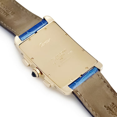 腕時計 カルティエ Cartier タンクアメリカン クロノリフレックス LM W2601156 クオーツ メンズ K18YG無垢 デイト クロノグラフ