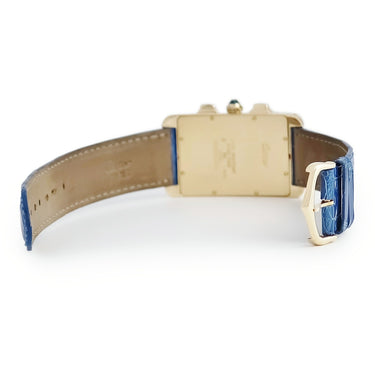 腕時計 カルティエ Cartier タンクアメリカン クロノリフレックス LM W2601156 クオーツ メンズ K18YG無垢 デイト クロノグラフ