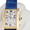 腕時計 カルティエ Cartier タンクアメリカン クロノリフレックス LM W2601156 クオーツ メンズ K18YG無垢 デイト クロノグラフ