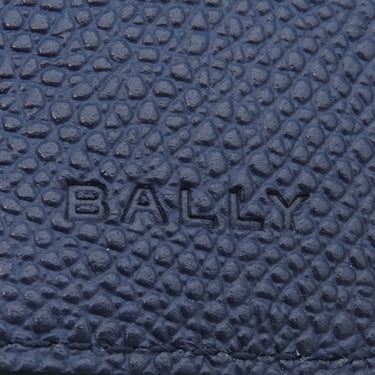 バリー BALLY フラッグ コンチネンタル ウォレット 4BLY-13 マリン レザー 長財布 シルバー金具 紺 二つ折り