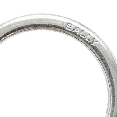 バリー BALLY RBN STR KEYFOB MLK00R レッド×ホワイト×ブラック レザー キーリング シルバー金具 キーホルダー 赤 白 黒 新品 未使用