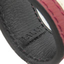 バリー BALLY RBN STR KEYFOB MLK00R レッド×ホワイト×ブラック レザー キーリング シルバー金具 キーホルダー 赤 白 黒 新品 未使用