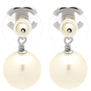 シャネル CHANEL ココマーク パール A36138 シルバー メタル ラインストーン フェイクパール ピアス CCマーク