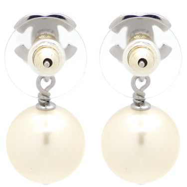 シャネル CHANEL ココマーク パール A36138 シルバー メタル ラインストーン フェイクパール ピアス CCマーク