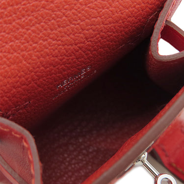 エルメス HERMES ビジュードサック ケリードール サンギーヌ×ナタ×ローズサクラ×キャラメル タデラクト バッグチャーム シルバー金具 赤 アイボリー ピンク 茶